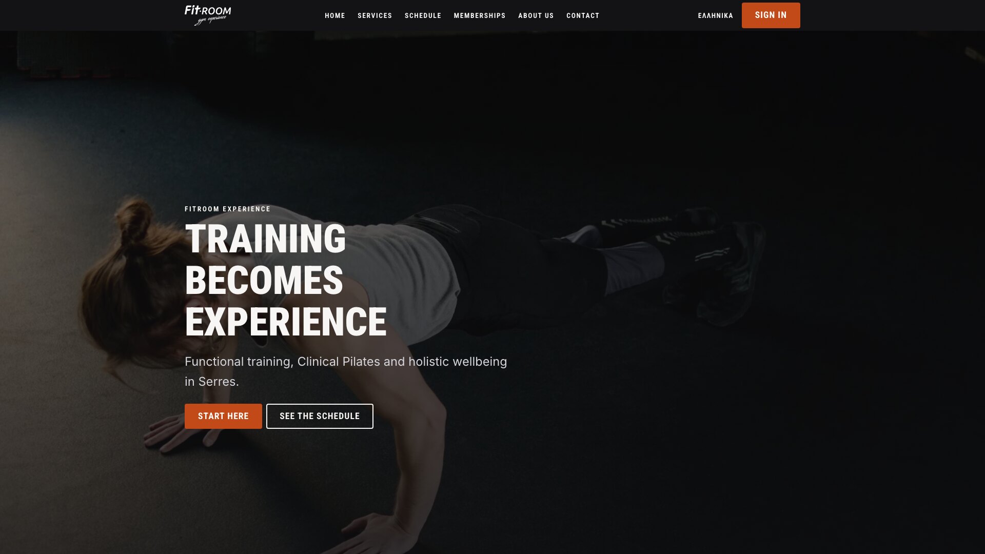 FitRoom Experience — Gym Site & Membership Platform
