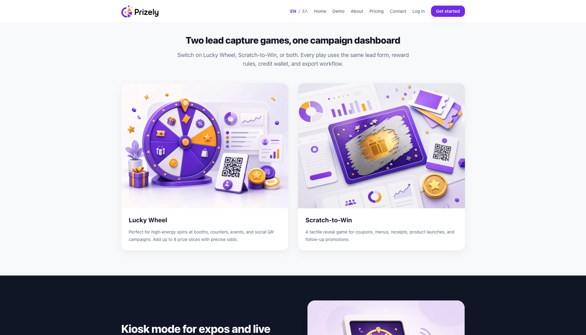 Lucky Wheel game interface with branded colors and reward segments